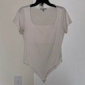 Gaze White Short Sleeve Bodysuit